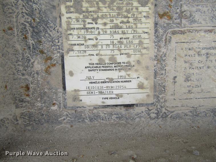 image for item DF3783 1999 East Randolph Eastern end dump trailer