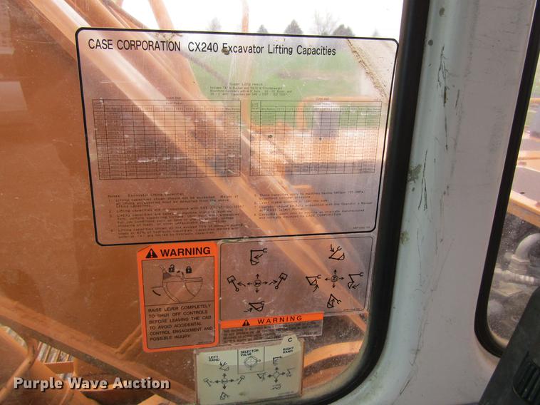 image for item DF3784 2001 Case CX240 long reach excavator
