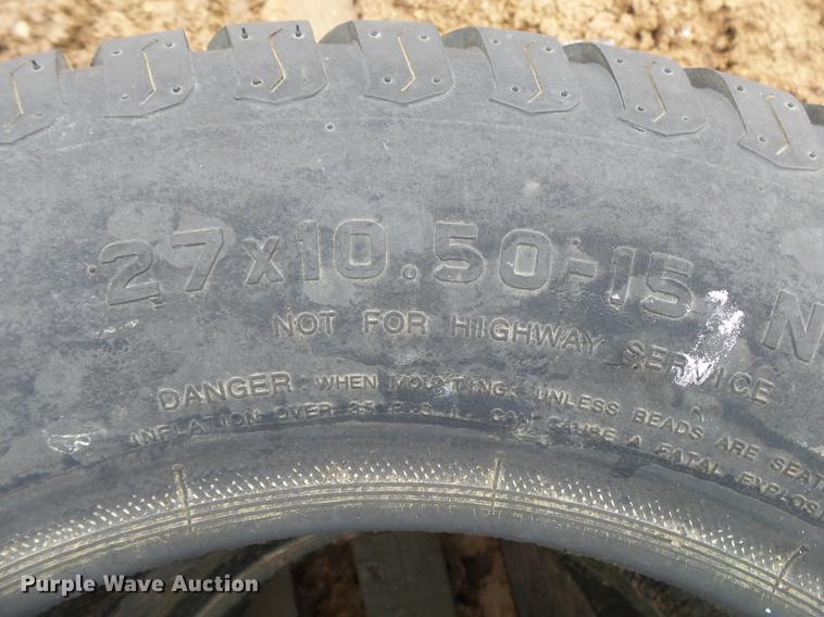image for item DS9524 (4) Titan 27 x 10.50-15 turf tires