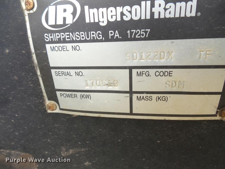 image for item DV9719 2002 Ingersoll Rand SD122DX single drum vibratory roller