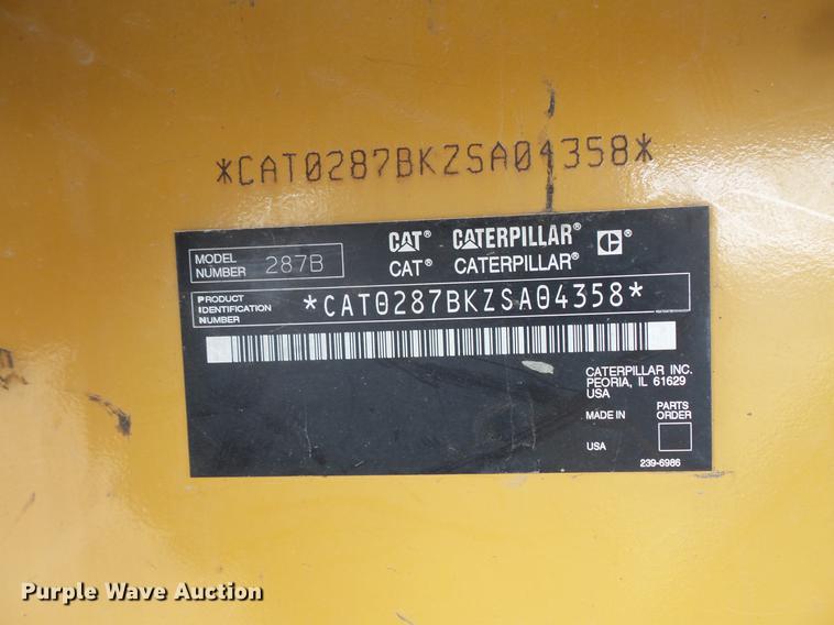 image for item DV9720 2007 Caterpillar 287B skid steer