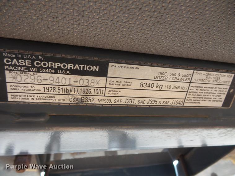 image for item DV9723 Case 550G dozer