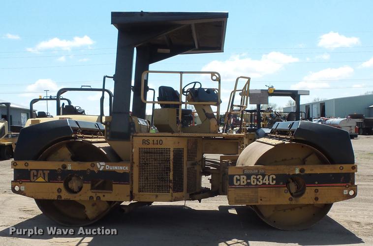 image for item DV9736 2000 Caterpillar CB-634C double drum vibratory roller