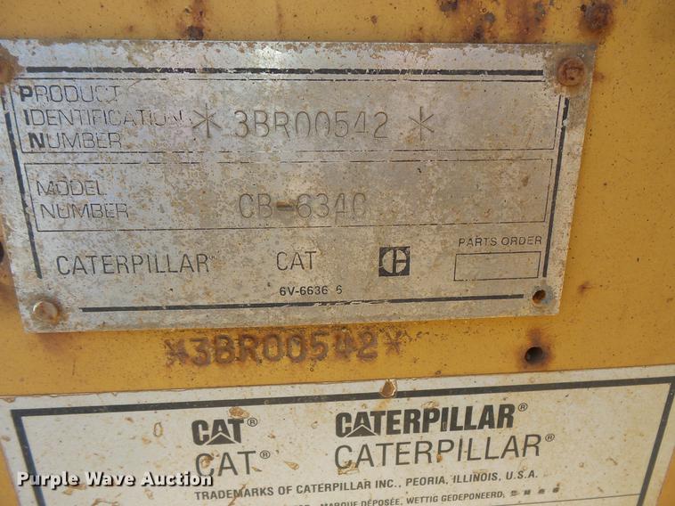 image for item DV9736 2000 Caterpillar CB-634C double drum vibratory roller