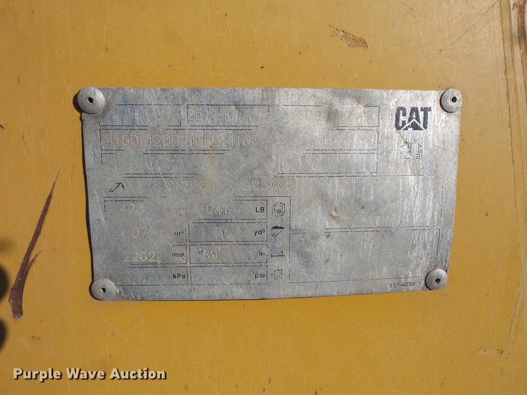 image for item DW9716 2009 Caterpillar 420E backhoe