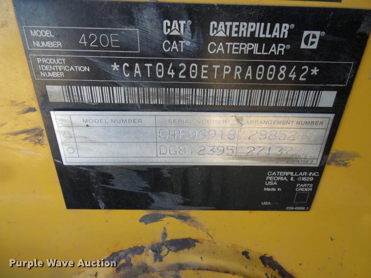 image for item DW9716 2009 Caterpillar 420E backhoe