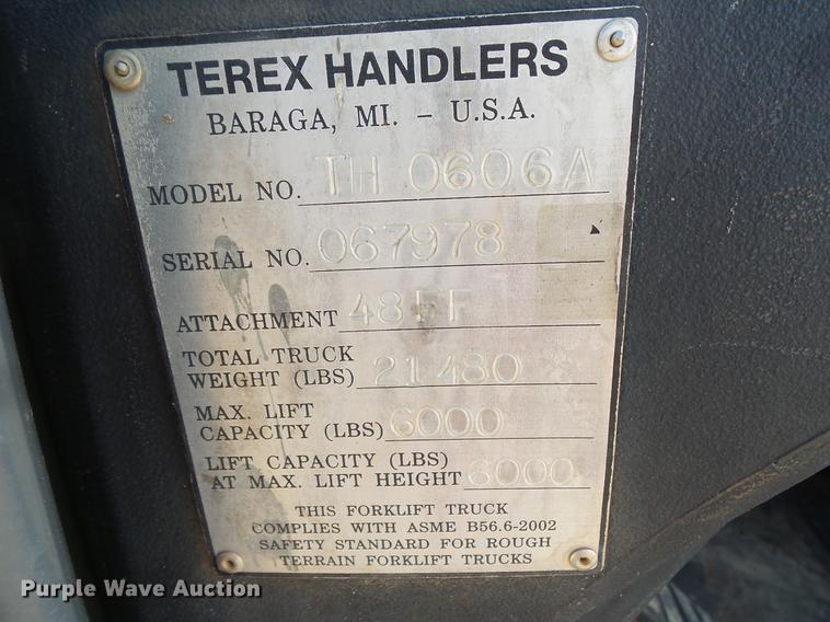 image for item DW9720 Terex TH644C telehandler