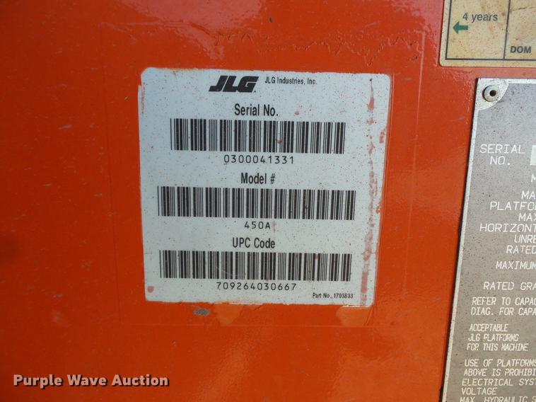 image for item DW9721 1991 JLG 450A boom lift