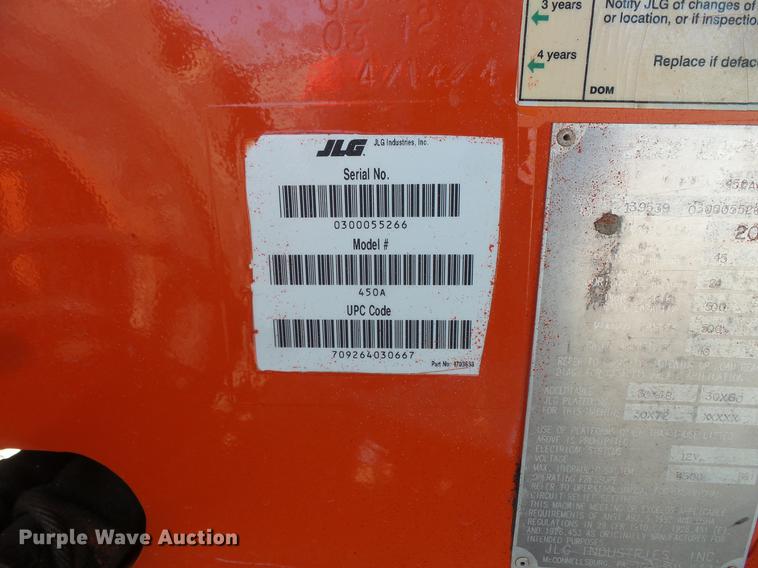 image for item DW9722 2000 JLG 450AJ boom lift