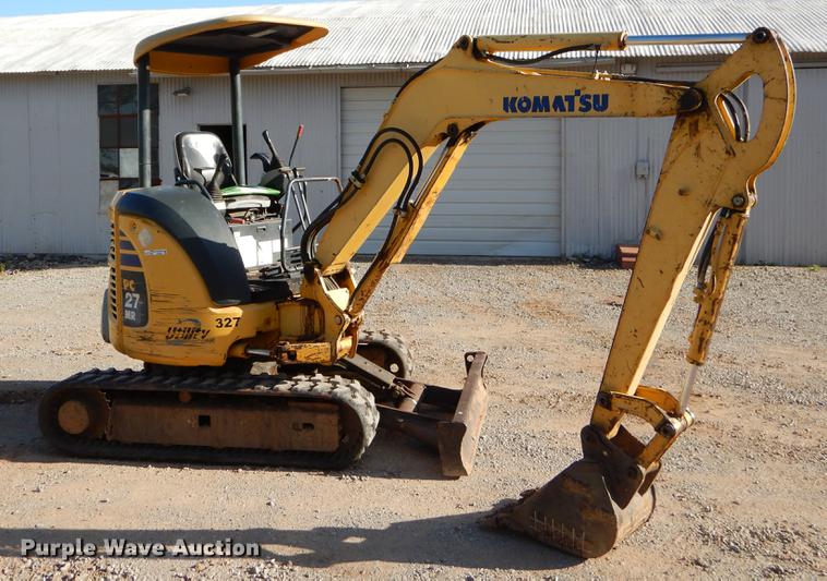 image for item EI9088 2007 Komatsu PC27MR-2 mini excavator