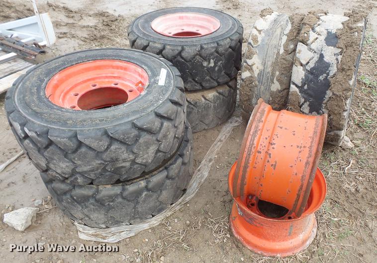 image for item EJ9382 (6) Bobcat 12 x 16.5 tires and wheels