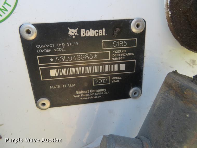 image for item EJ9566 2012 Bobcat S185 skid steer