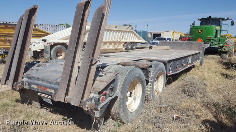 image for item EN9552 1959 Timpte LOF2T35 drop deck equipment trailer