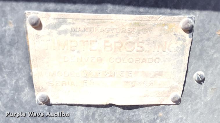 image for item EN9552 1959 Timpte LOF2T35 drop deck equipment trailer