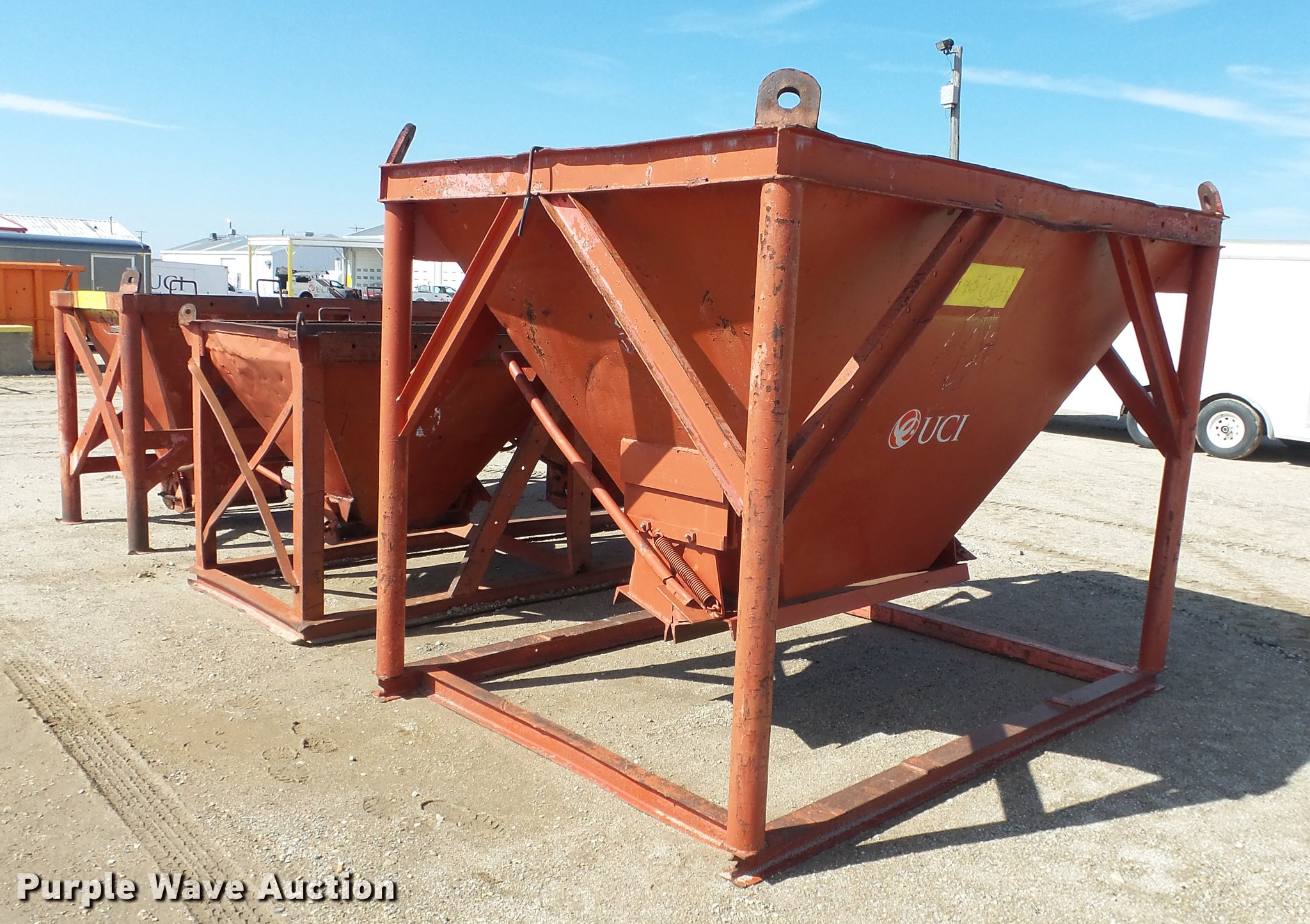 (3) concrete hoppers in Wichita, KS Item DC3028 sold Purple Wave