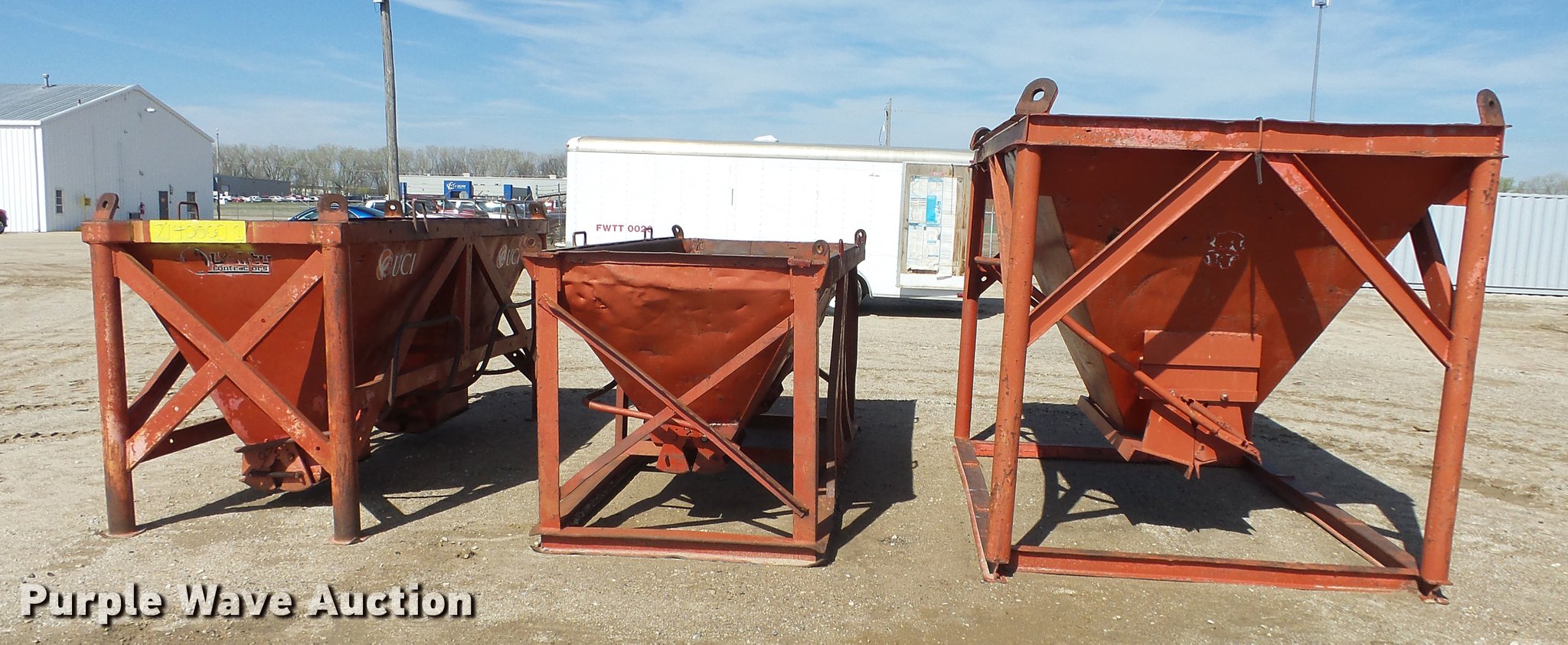 (3) concrete hoppers in Wichita, KS Item DC3028 sold Purple Wave