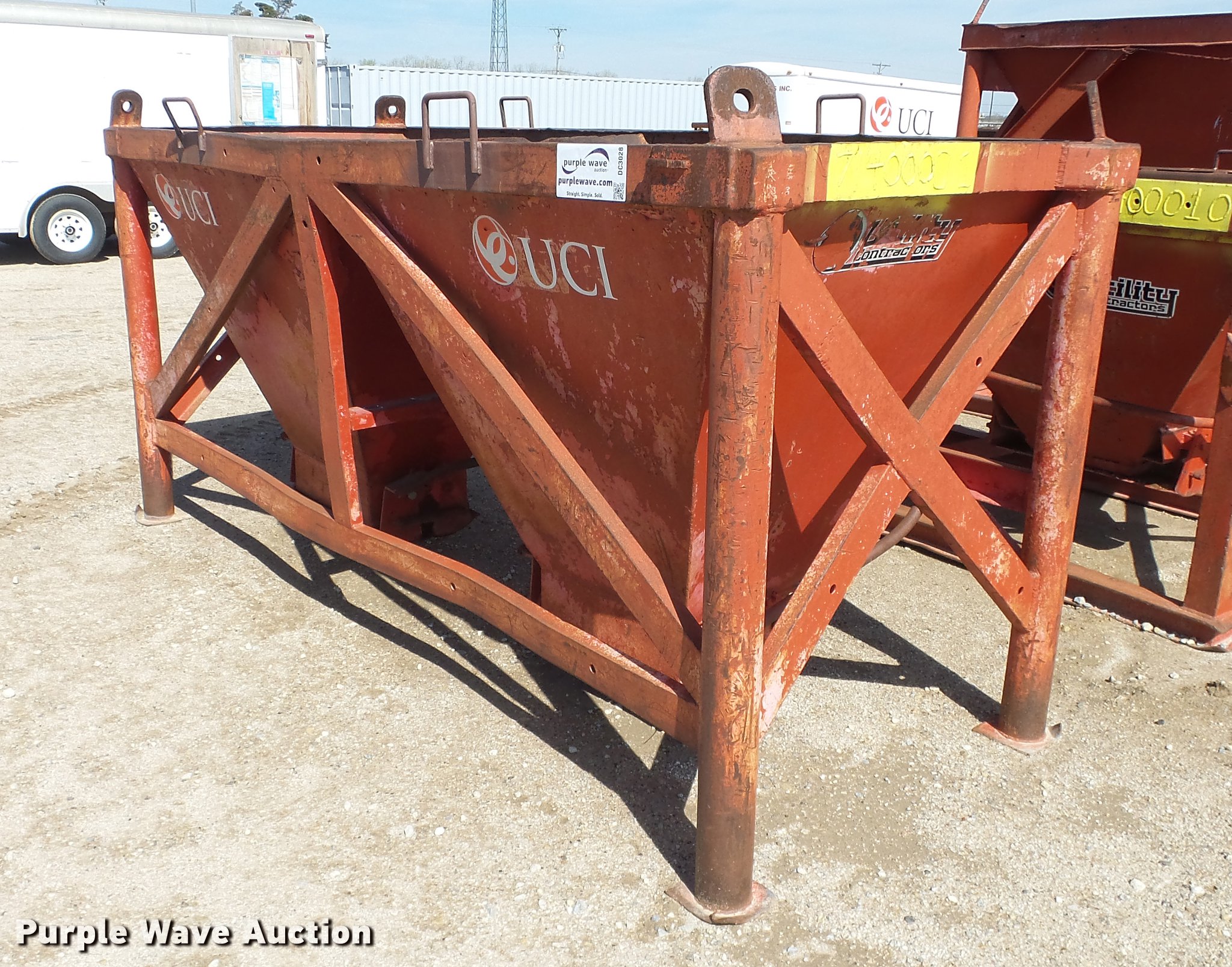 (3) concrete hoppers in Wichita, KS Item DC3028 sold Purple Wave