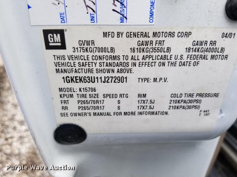 image for item DB6096 2001 GMC Yukon Denali SUV
