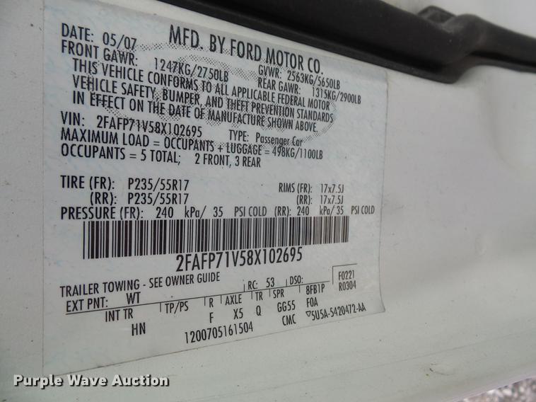 image for item DB6112 2008 Ford Crown Victoria Police Interceptor