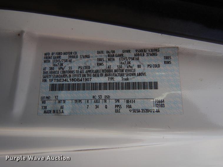 image for item DB6189 2008 Ford E350 Super Duty van