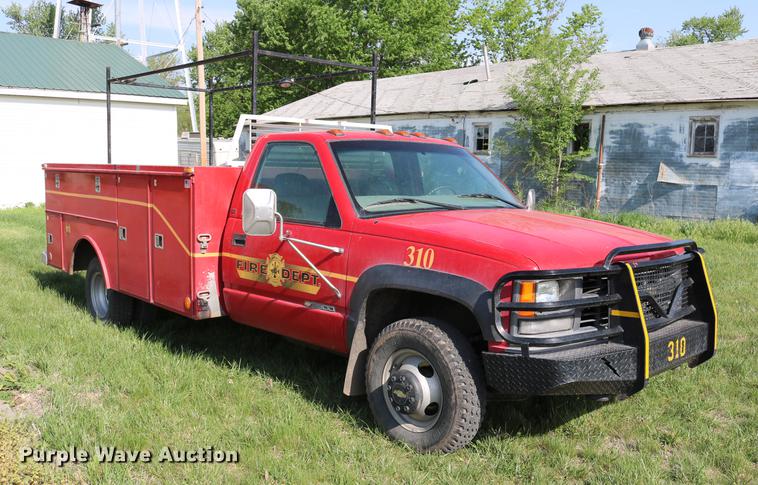 image for item DC7554 1998 Chevrolet Cheyenne 3500 rescue fire truck