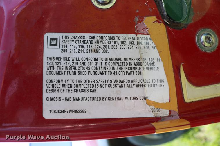 image for item DC7554 1998 Chevrolet Cheyenne 3500 rescue fire truck