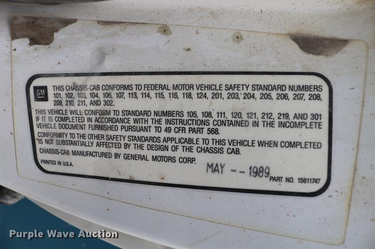 image for item DC7580 1989 Chevrolet C60 bucket truck