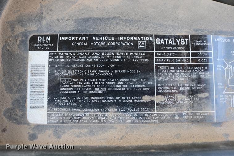 image for item DC7608 1989 Chevrolet 1500 pickup truck