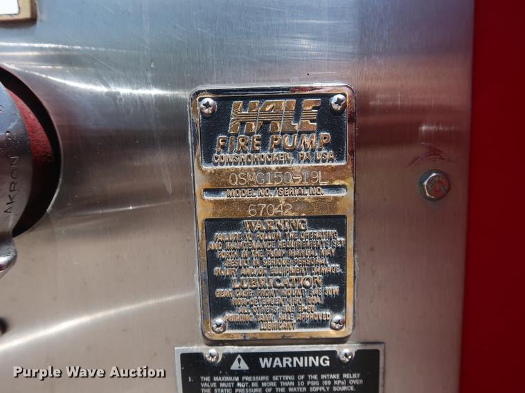 image for item DF3677 1995 Freightliner FL70 fire truck