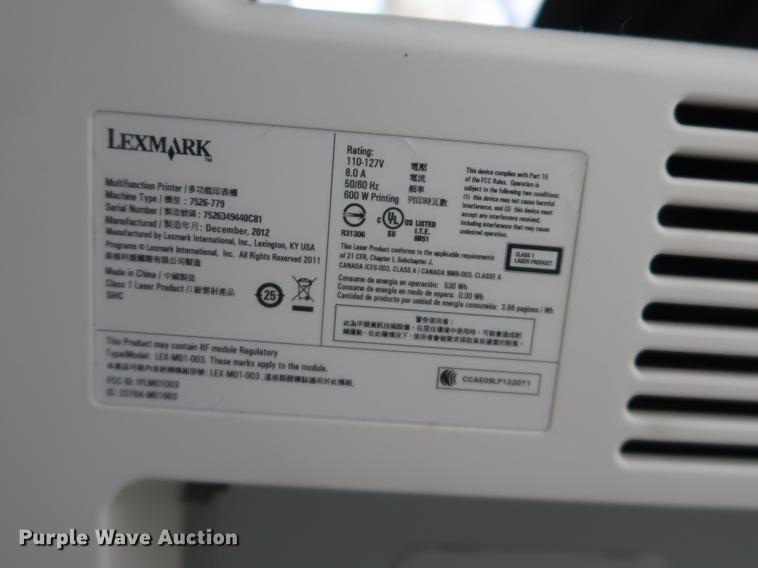 image for item DF3679 Lexmark XS748DE printer