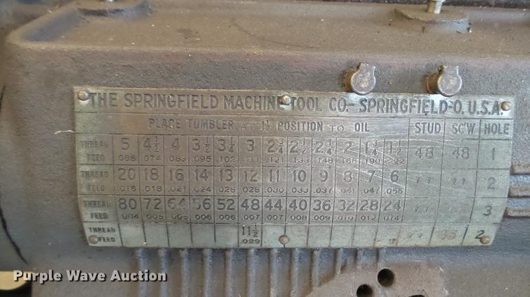 image for item DT9049 Springfield Machine Tool 16" metal lathe