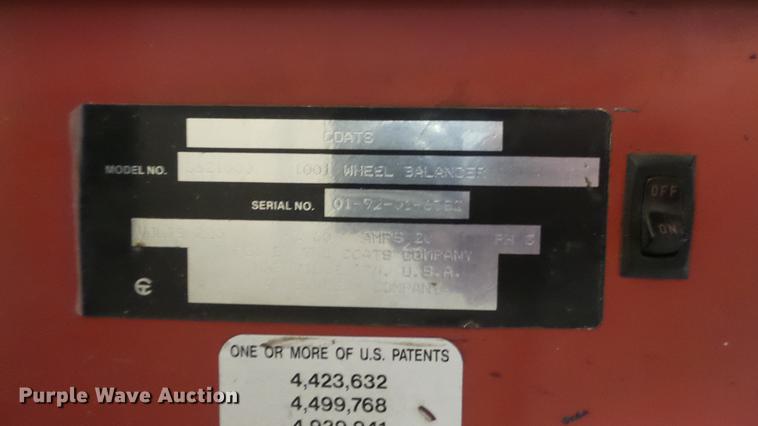 image for item DT9051 Coats 1001 direct drive tire balancer