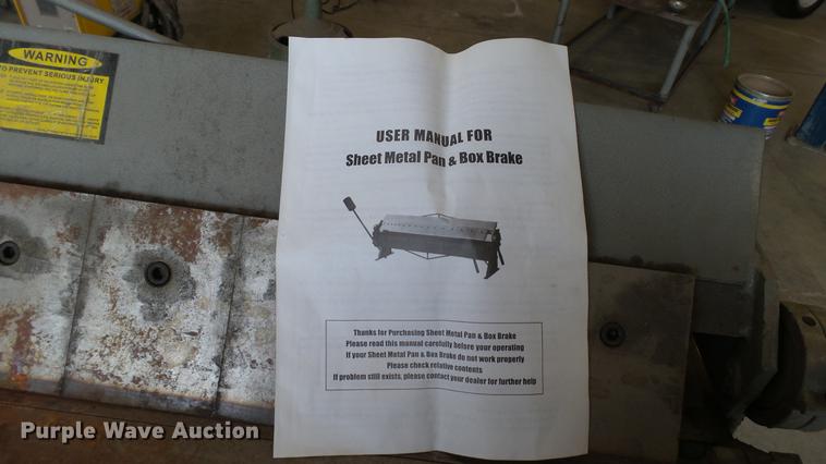 image for item DT9057 Sheet metal pan and box brake