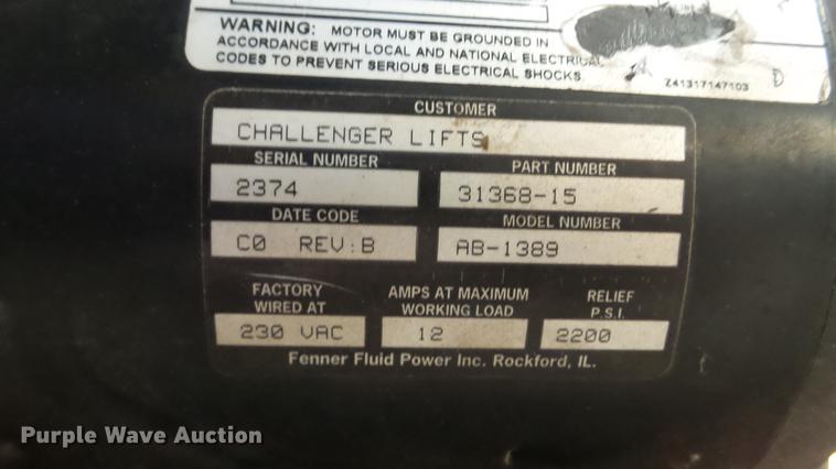 image for item DT9064 Challenger two post vehicle lift