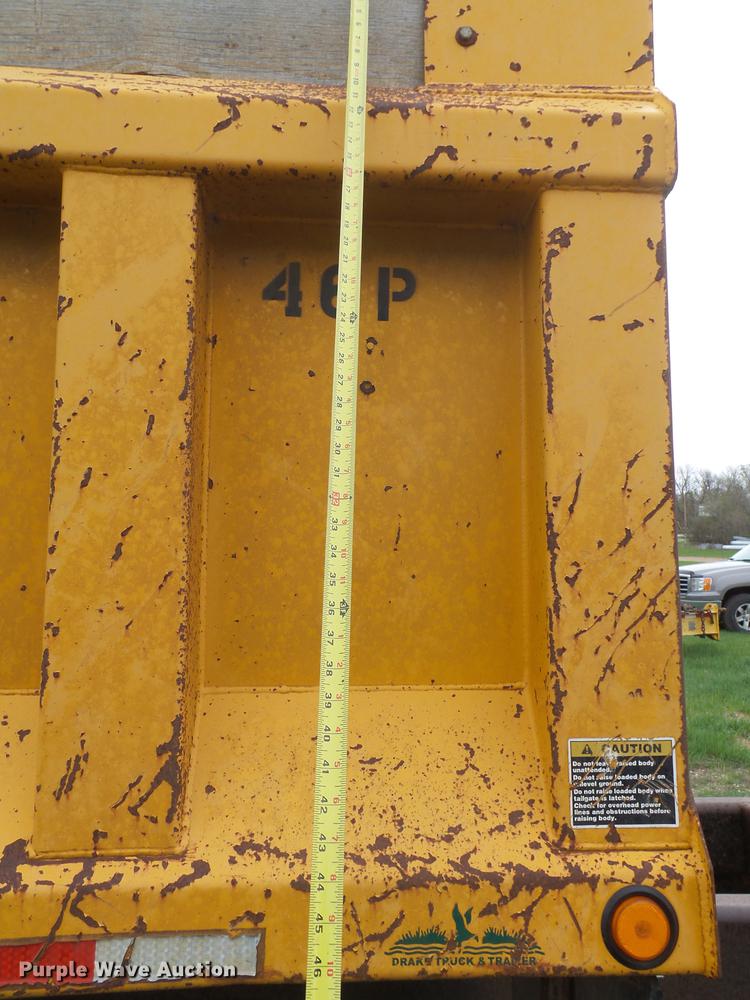 image for item DX9096 2005 Drake end dump pup trailer