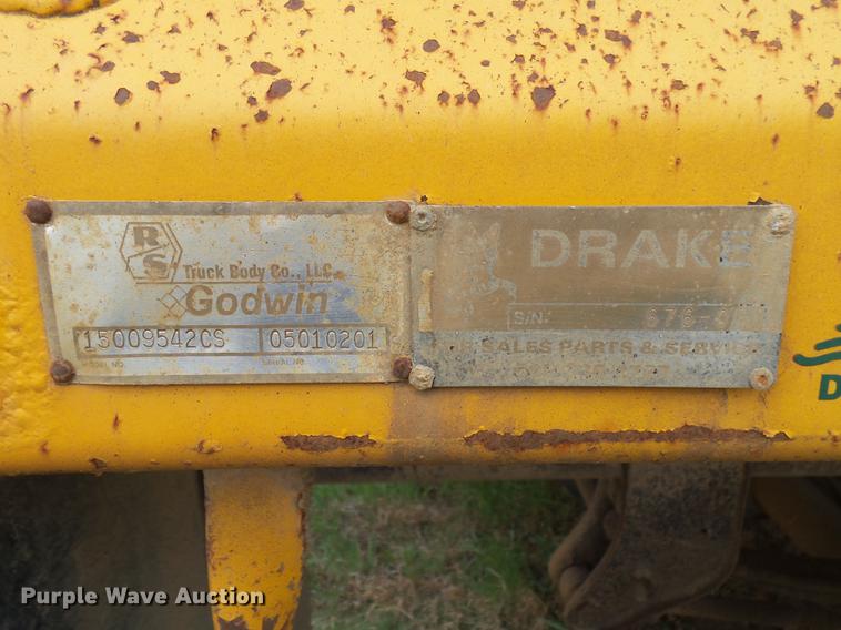 image for item DX9096 2005 Drake end dump pup trailer