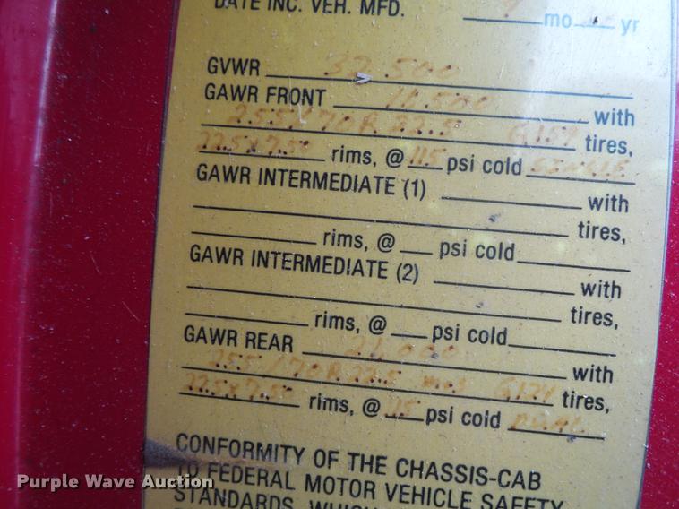 image for item ED9684 1995 Spartan fire truck