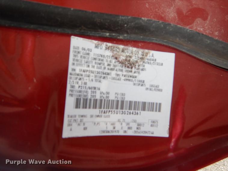 image for item EI9117 2003 Ford Taurus SES