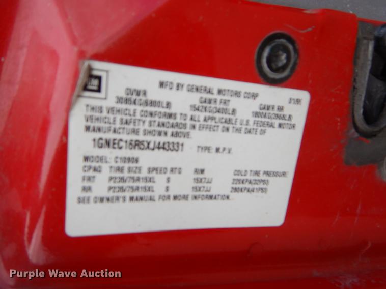 image for item EI9118 1999 Chevrolet Suburban C1500 SUV