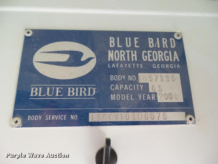 image for item L5674 2003 International 3800 Blue Bird CV600S school bus