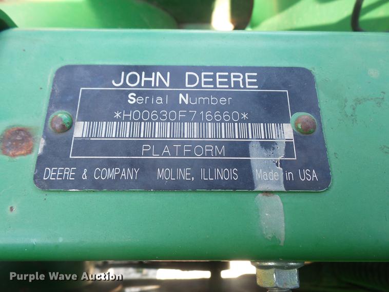 image for item DB6045 2006 John Deere 630F Hydraflex head