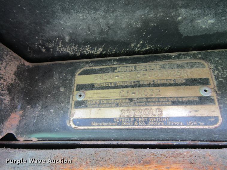 image for item DE6794 1976 John Deere 8430 4WD tractor