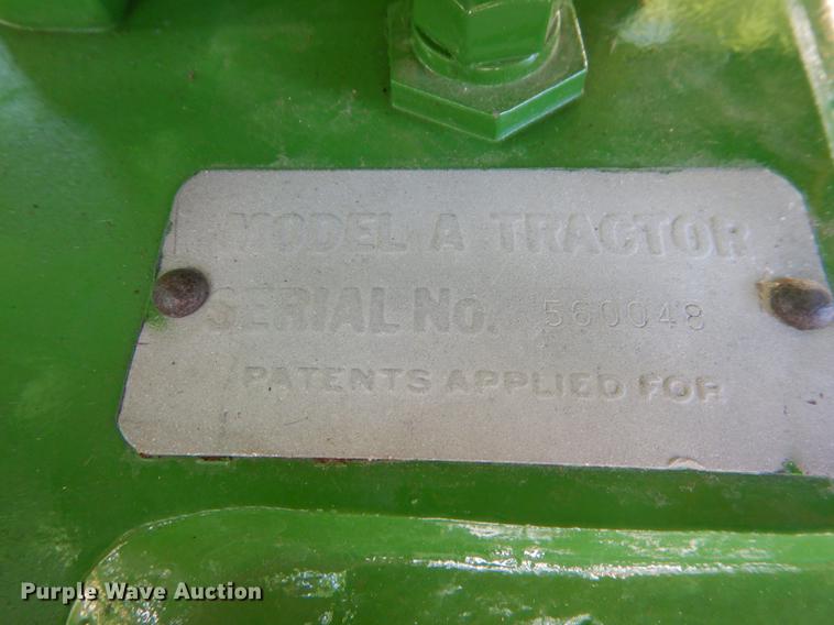 image for item EQ9933 1946 John Deere A tractor