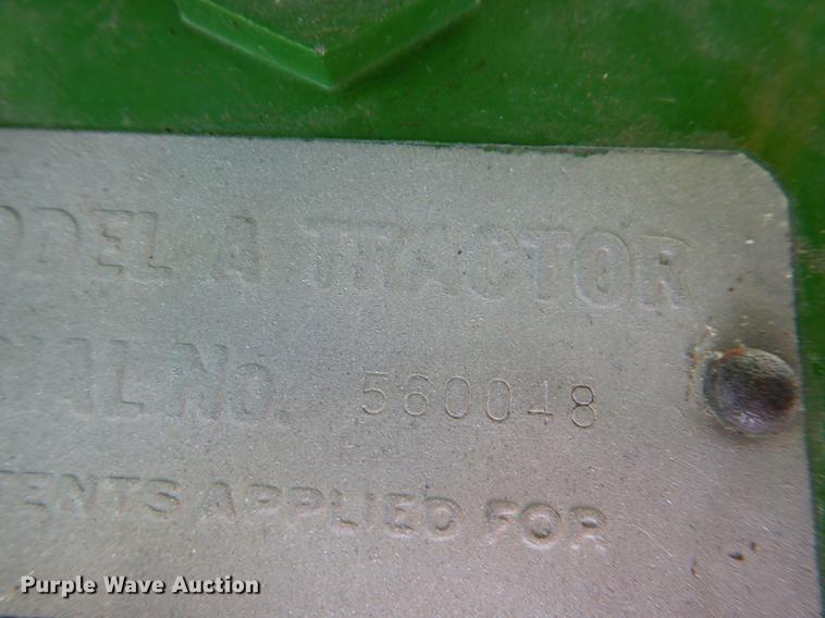 image for item EQ9933 1946 John Deere A tractor