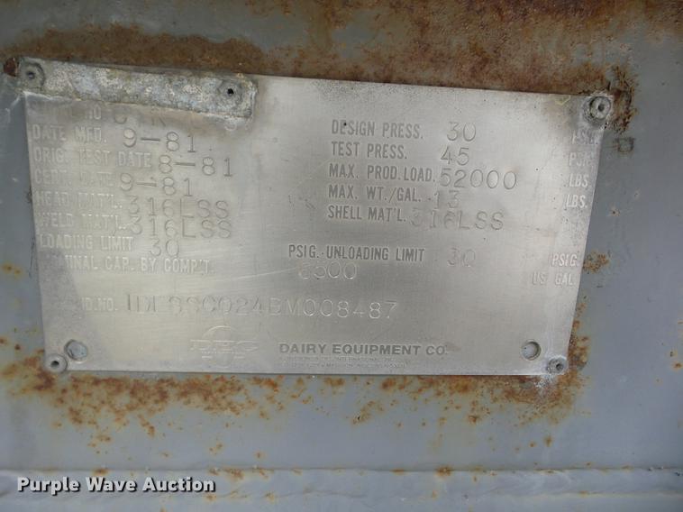 image for item BI9554 1981 Kari Kool CKT tank trailer