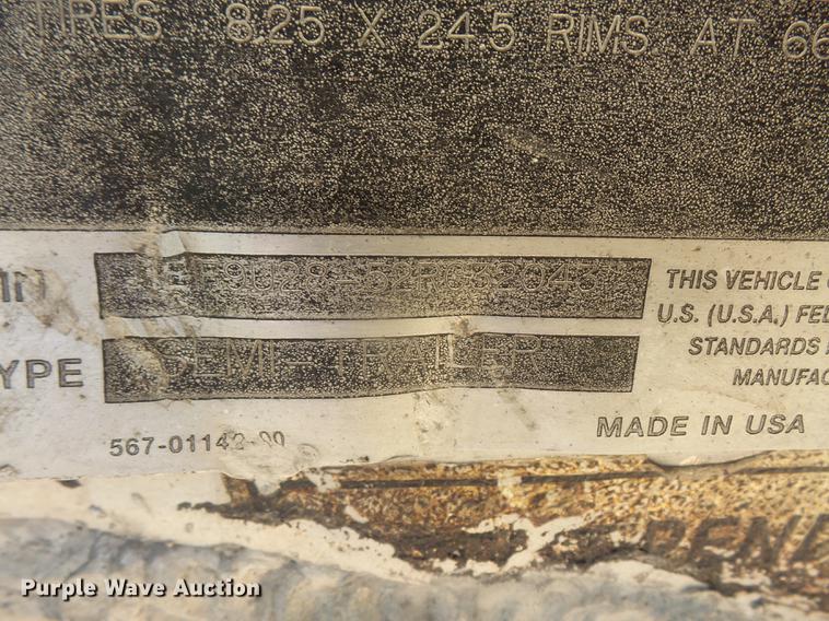 image for item DB6159 2002 East end dump trailer