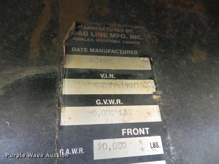 image for item DV9707 1981 Stec Load Line end dump trailer