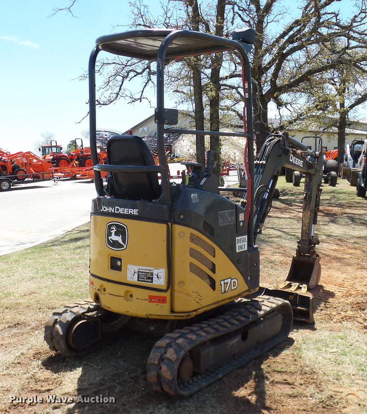 image for item DD1264 2012 John Deere 17D mini excavator