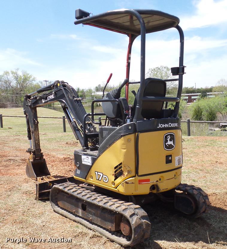 image for item DD1264 2012 John Deere 17D mini excavator