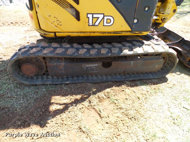 image for item DD1264 2012 John Deere 17D mini excavator
